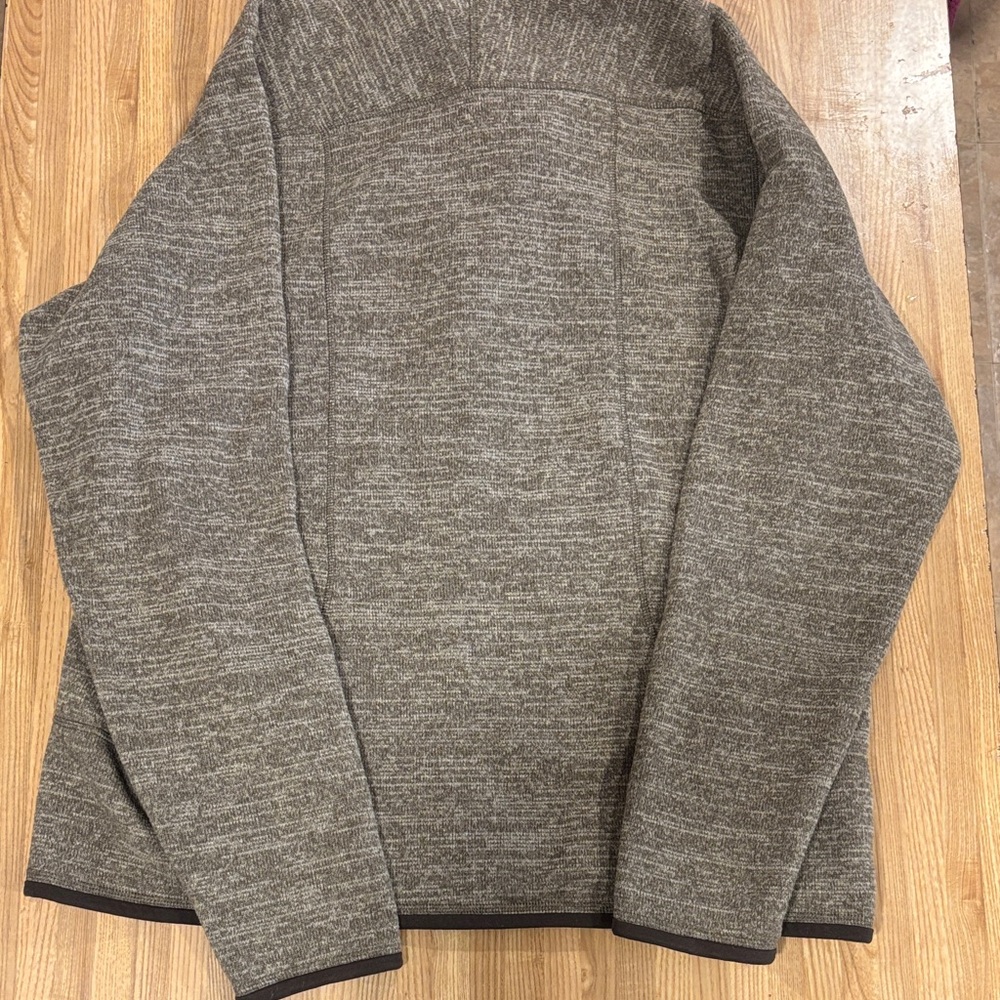 Patagonia Men's Brown Heathered Full-Zip Sweater - Picture 6 of 7